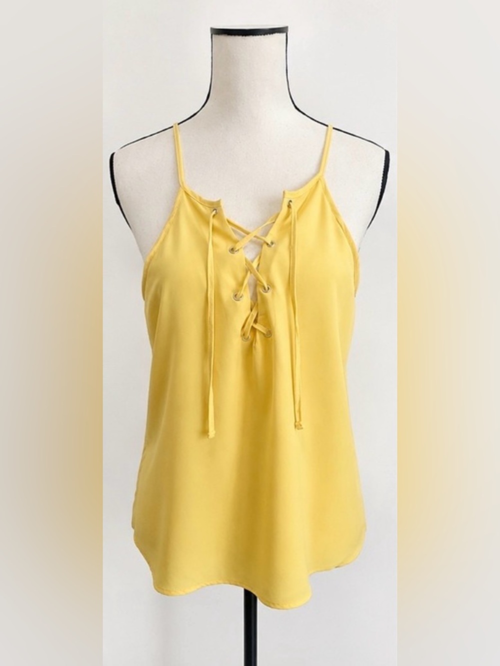 Rue21 Bright Yellow Lace-Up Camisole